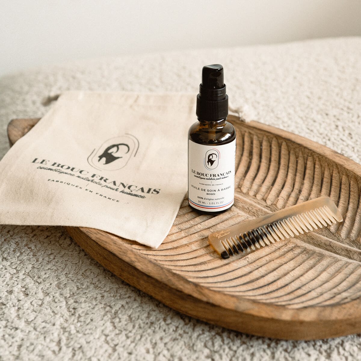 kit duo entretien peigne barbe cornet