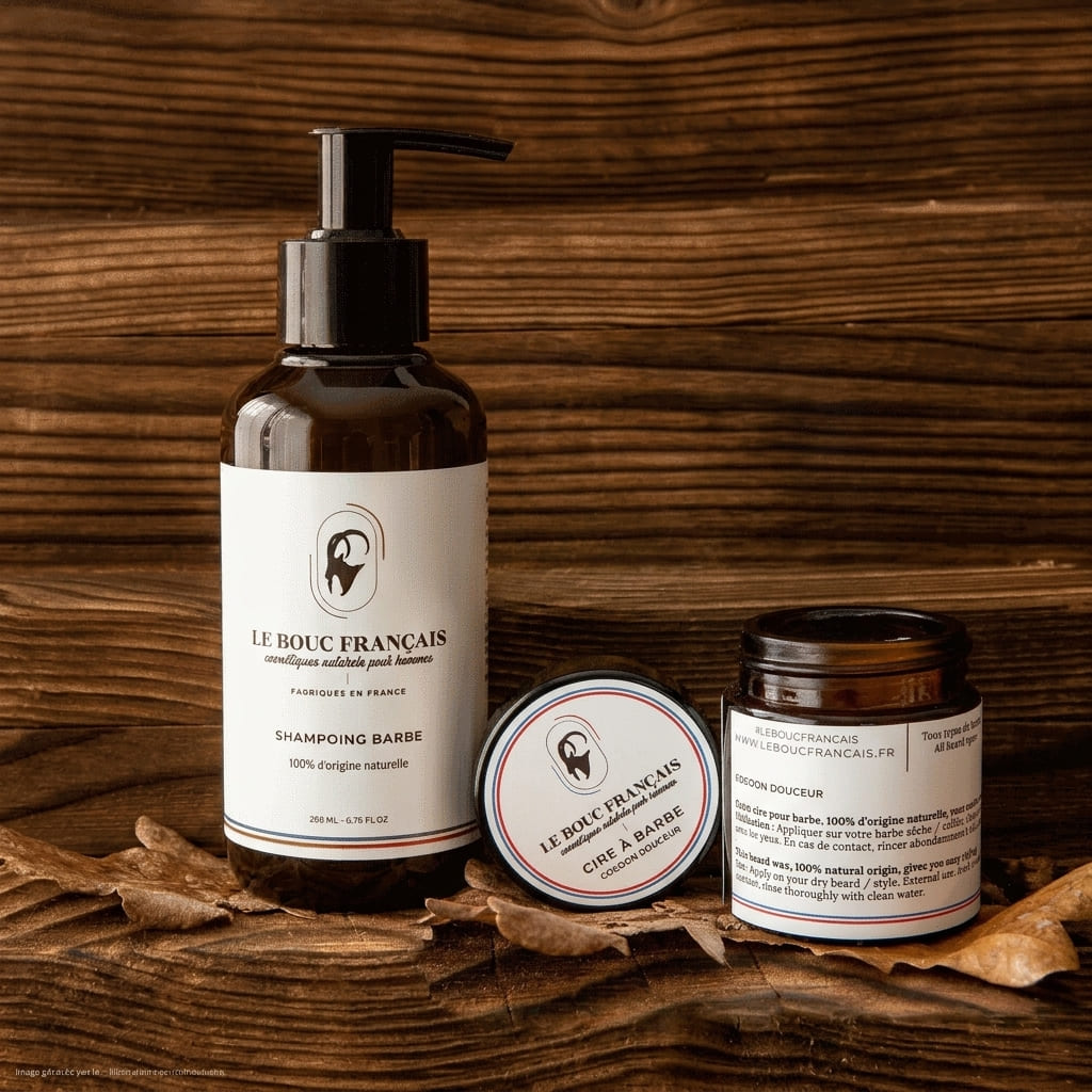 routine entretien barbe shampoing cire