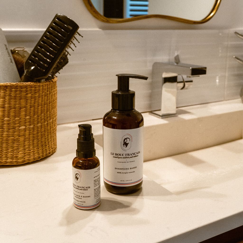 routine entretien barbe shampoing huile soin
