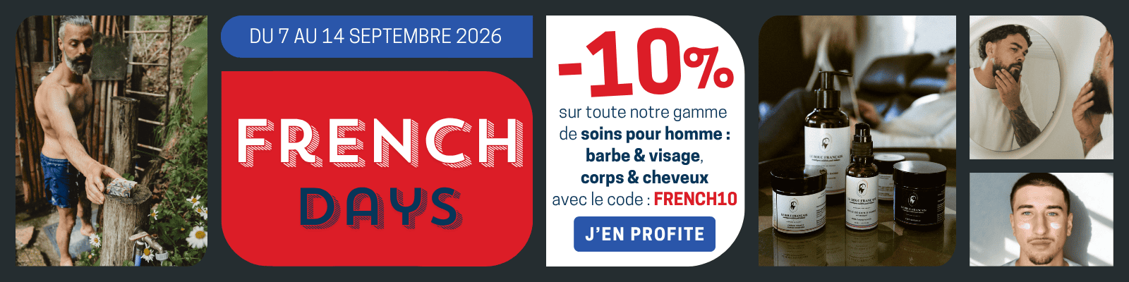 Le Bouc Français French Days 2026 -10% sur tous les soins pour homme